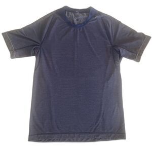 Lululemon Heathered Blue Bolt‎ Tech II Athletic Short Sleeve Shirt Size Large